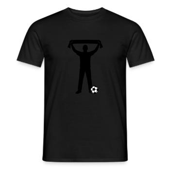 Football Fan Silhouette - T-shirt homme - noir - Devant - AI Model Male 178 light (178cm)