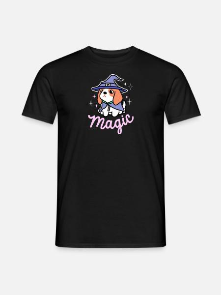 Beagle-Magie-Zauberer Hund Geschenk Retro - Männer T-Shirt - Schwarz
