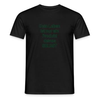 Leben - Männer T-Shirt - Schwarz - Vorne - AI Model Male 178 light (178cm)