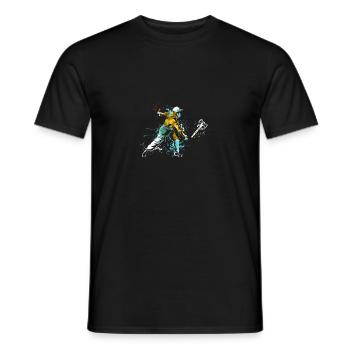 Splahs Axtwerfen Axtwerfer - Männer T-Shirt - Schwarz - Vorne - AI Model Male 178 light (178cm)