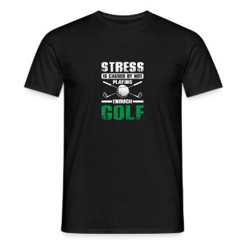 Conception de golf stressante amusante pour les golfeurs - T-shirt homme - noir - Devant - AI Model Male 178 light (178cm)