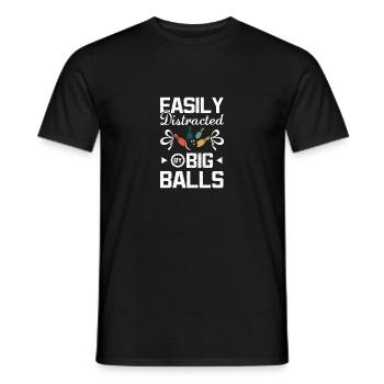 Facilement distrait par de grosses boules de bowling - T-shirt homme - noir - Devant - AI Model Male 178 light (178cm)