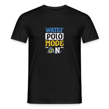 Sports Water Polo mode on - Men's T-Shirt - black - Front - AI Model Male 178 light (178cm)