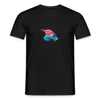 Splash Art Pingouin Pingouin Emperor Penguin - T-shirt homme - noir - Devant - AI Model Male 178 light (178cm)
