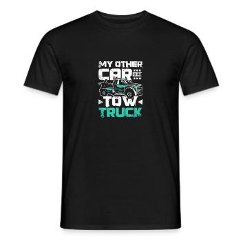 Mon autre voiture est une dépanneuse - T-shirt homme - noir - Devant - AI Model Male 178 light (178cm)
