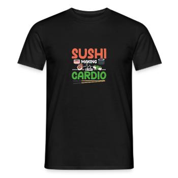 Sushi making is my cardio - Männer T-Shirt - Schwarz - Vorne - AI Model Male 178 light (178cm)