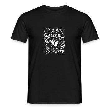 Becoming Mom & Dad, winters sweetest blessings - Men's T-Shirt - black - Front - AI Model Male 178 light (178cm)