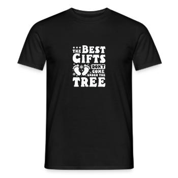 Christmas pregnant baby best gift - Männer T-Shirt - Schwarz - Vorne - AI Model Male 178 light (178cm)