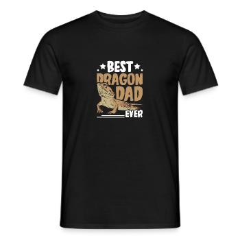 Fête des pères Le meilleur papa dragon barbu de tous les temps - T-shirt homme - noir - Devant - AI Model Male 178 light (178cm)