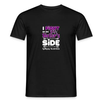 I fight by my sister's side, epilepsy awareness - Männer T-Shirt - Schwarz - Vorne - AI Model Male 178 light (178cm)