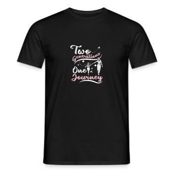 Mère-Fille deux générations en voyage - T-shirt homme - noir - Devant - AI Model Male 178 light (178cm)