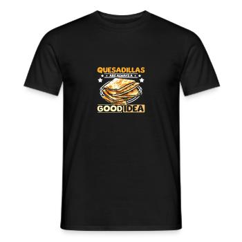 Quesadillas are always a good idea - Men's T-Shirt - black - Front - AI Model Male 178 light (178cm)