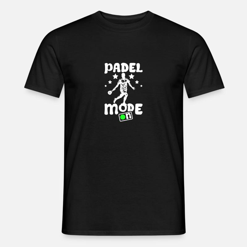 Padel mode on - Männer T-Shirt - Schwarz