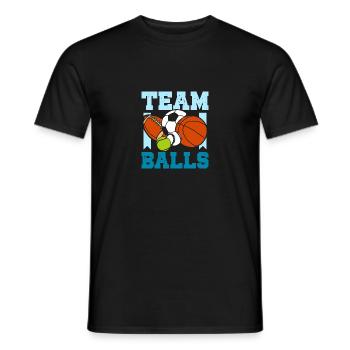 Gender Reveal Team boy team balls - Männer T-Shirt - Schwarz - Vorne - AI Model Male 178 light (178cm)