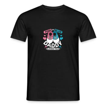 Pink or blue daddy loves you - Männer T-Shirt - Schwarz - Vorne - AI Model Male 178 light (178cm)
