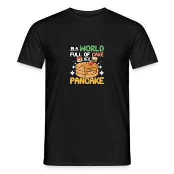 Dans un monde plein de gâteaux, soyez une crêpe - T-shirt homme - noir - Devant - AI Model Male 178 light (178cm)