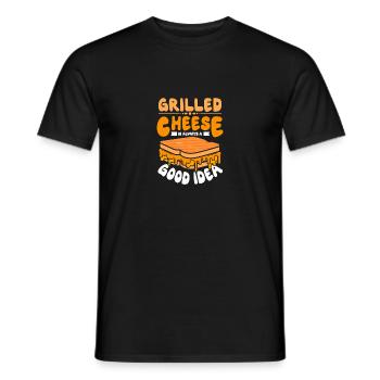 Grilled cheese is always a good idea - Männer T-Shirt - Schwarz - Vorne - AI Model Male 178 light (178cm)