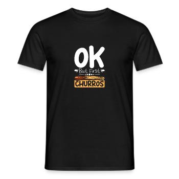 D’accord, mais d’abord les churros - T-shirt homme - noir - Devant - AI Model Male 178 light (178cm)