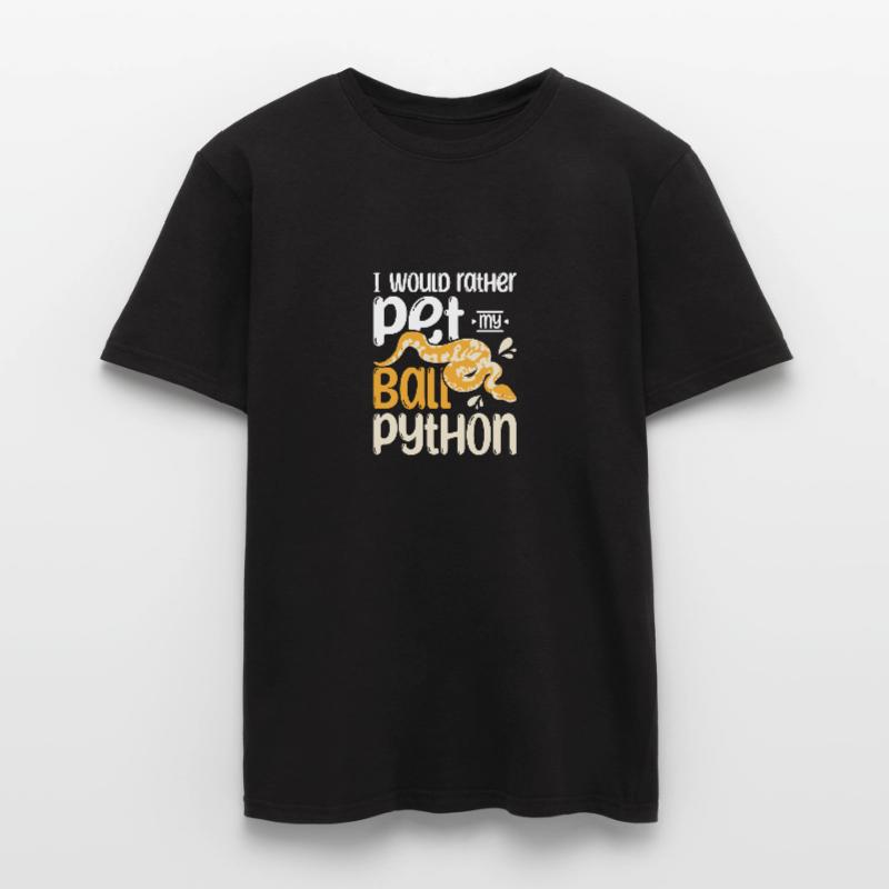 I would rather pet my ball python Männer T-Shirt