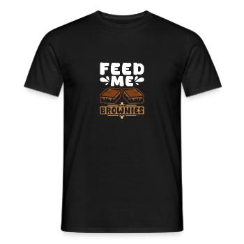Nourrissez-moi de brownies - T-shirt homme - noir - Devant - AI Model Male 178 light (178cm)