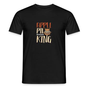 Apple pie making king - Men's T-Shirt - black - Front - AI Model Male 178 light (178cm)