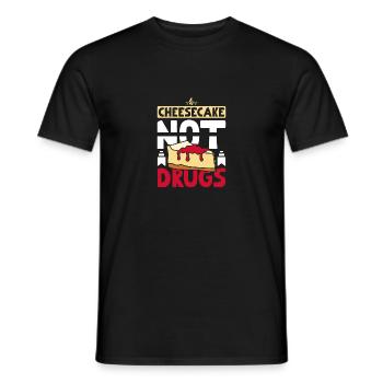 Le cheesecake, pas la drogue - T-shirt homme - noir - Devant - AI Model Male 178 light (178cm)