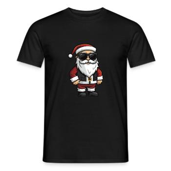 Santa Claus Cool Santa Rocker - Men's T-Shirt - black - Front - AI Model Male 178 light (178cm)