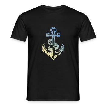 Anker - Männer T-Shirt - Schwarz - Vorne - AI Model Male 178 light (178cm)