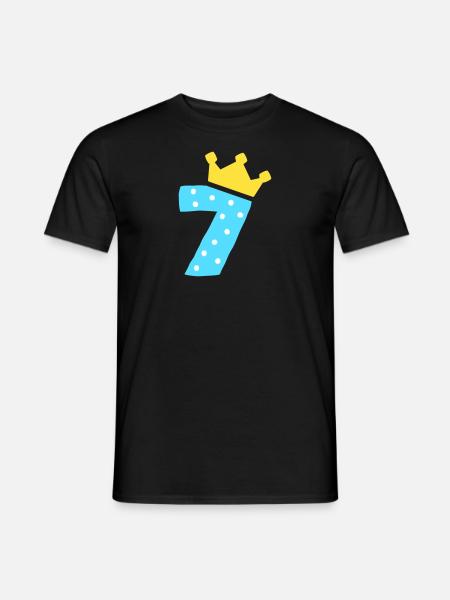 7 couronnes 7 anniversaire 7 ans - T-shirt homme - noir