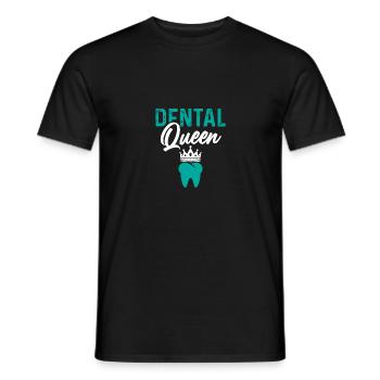 dental königin zahnärztin - Männer T-Shirt - Schwarz - Vorne - AI Model Male 178 light (178cm)