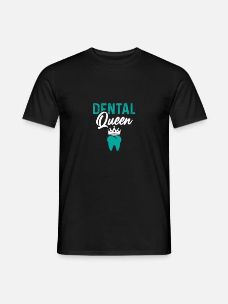 dental königin zahnärztin - Männer T-Shirt - Schwarz