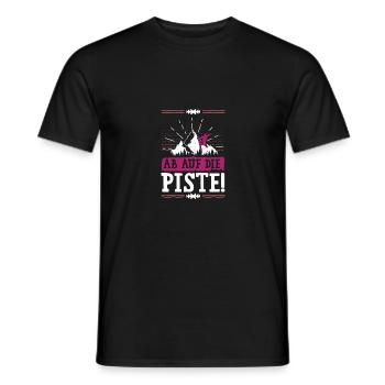 ab auf die piste - Männer T-Shirt - Schwarz - Vorne - AI Model Male 178 light (178cm)