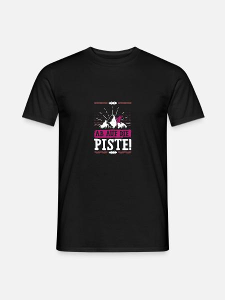 ab auf die piste - Männer T-Shirt - Schwarz