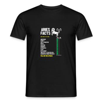 Sternzeichen Widder - Männer T-Shirt - Schwarz - Vorne - AI Model Male 178 light (178cm)