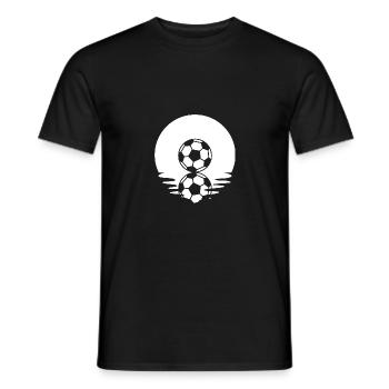Cercle et réflexion - Football - - T-shirt homme - noir - Devant - AI Model Male 178 light (178cm)