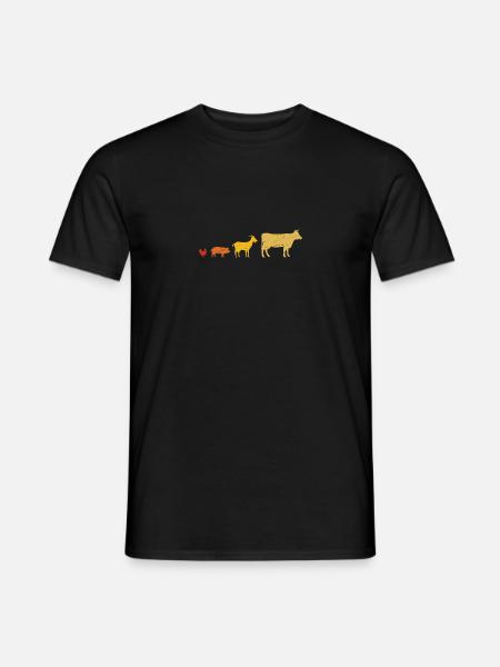 Retro Farm Animal - Men's T-Shirt - black