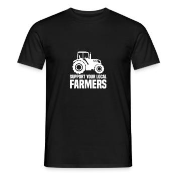 Soutenez vos agriculteurs locaux - - T-shirt homme - noir - Devant - AI Model Male 178 light (178cm)