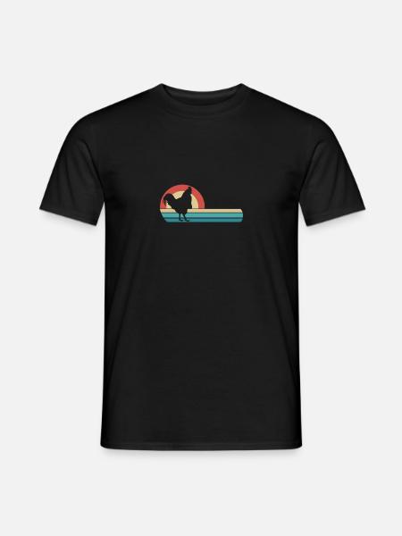 Retro Hen - - Men's T-Shirt - black