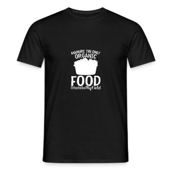 Fertilizer is the only organic food a - Men's T-Shirt - black - Front - AI Model Male 178 light (178cm)