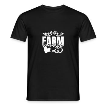 Farm House 1 - - Men's T-Shirt - black - Front - AI Model Male 178 light (178cm)
