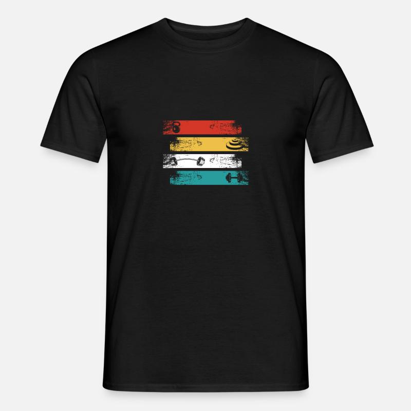 Retro Rectangle Gym - - Männer T-Shirt - Schwarz