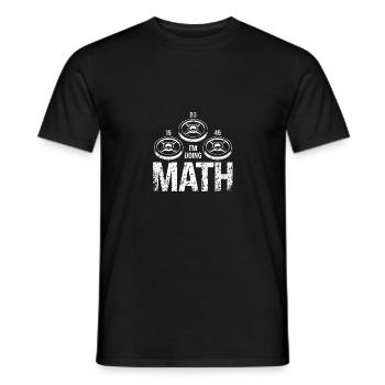 I do math - - Men's T-Shirt - black - Front - AI Model Male 178 light (178cm)