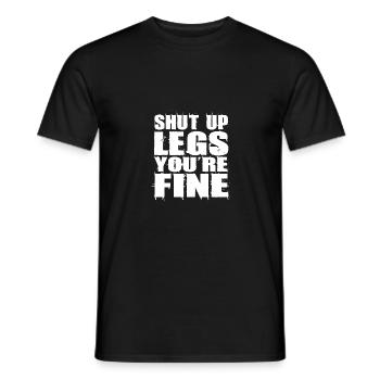 Tais-toi, jambes, tu vas bien - T-shirt homme - noir - Devant - AI Model Male 178 light (178cm)