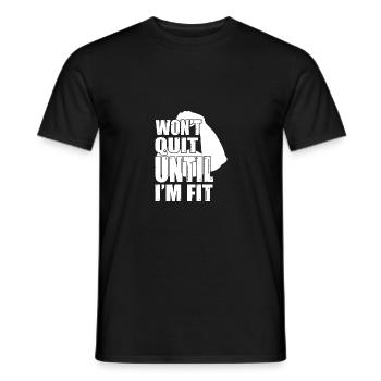 Je n’abandonnerai pas tant que je ne serai pas en forme - - T-shirt homme - noir - Devant - AI Model Male 178 light (178cm)