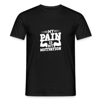 Mein Schmerz ist meine Motivation - - Männer T-Shirt - Schwarz - Vorne - AI Model Male 178 light (178cm)
