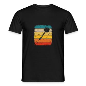 Rectangle rétro - fléchette - - T-shirt homme - noir - Devant - AI Model Male 178 light (178cm)