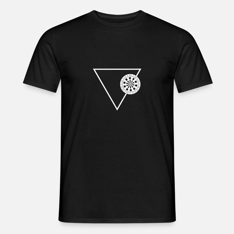 Ligne-Triangle - Jeu de fléchettes - - T-shirt homme - noir