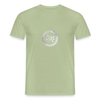 Vollmond - Dartscheibe - Männer T-Shirt - Sage - Vorne - AI Model Male 178 light (178cm)