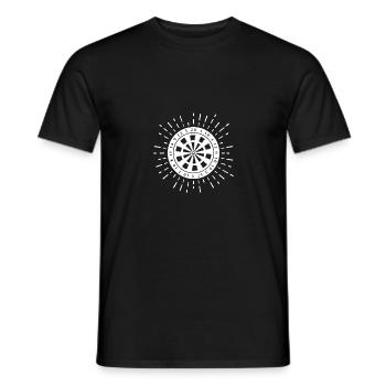 Feux d’artifice - Jeu de fléchettes - - T-shirt homme - noir - Devant - AI Model Male 178 light (178cm)