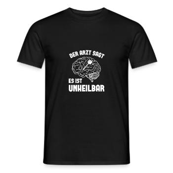 Der Arzt Sagt Es Ist Unheilbar - Dart - - Männer T-Shirt - Schwarz - Vorne - AI Model Male 178 light (178cm)